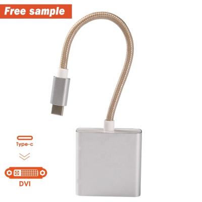 China Hot Selling Amazon LAPTOP Amazon High Speed ​​0.15m Nylon USB-C Type-C to DVI Adapter for Laptop for sale