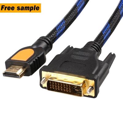 China COMPUTER best selling 1.5m 3m 5m 10m bundle 1080p hdmi 2 to dvi HD adapter cable for laptop desktop pc for sale