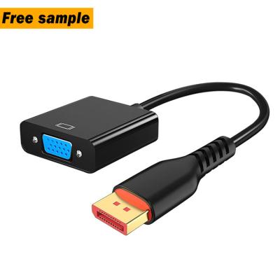 China Hd 1080P conversion best selling displayport gold plated connector 2 interface DP male to VGA female smart adapter for sale