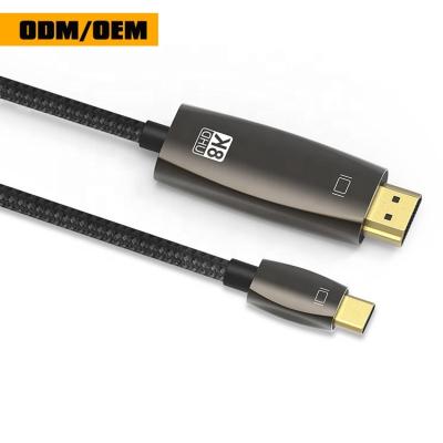 China COMPUTER best selling 1m 1.5m 2m 3m 8K 30Hz 4K 120Hz android mobile connect usb 3.1 usb-c type c to hdmi hd cable for sale