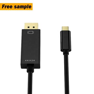 China MP3/MP4 player customized 4k@60hz6ft 1.8m 3.1 male to tipo dp.dg 977 usb 3.0 male type c to DP displayport cable for Huawei for sale