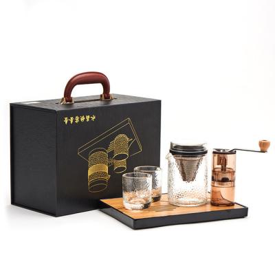 China Diguo 400ml Viable Black Color Portable Hot Colds/Brew Over Coffee Tea Maker Gift Bag Coffee and Tea Set for sale