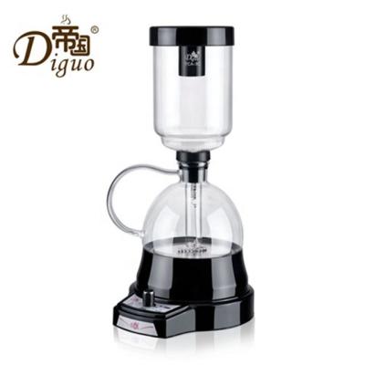 China Diguo 2021 Hot Black Color Car Sales 220V Digital Vacuum Rotary Knob Siphon Electric Balancing Coffee Maker For Family Use for sale