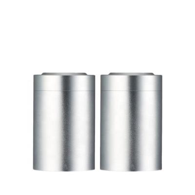 China 2021 Minimalist Hot Sale 30g Capacity Mini Silver Color Aluminum Airtight Canister for Food Sugar Coffee Bean Tea for sale