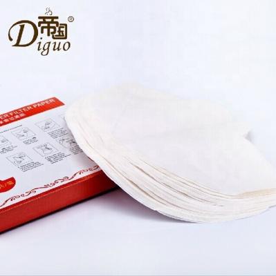 China Hotels Diguo White Color 1 - 4 Cups Fan Shape Pour Over Coffee Filter Paper for sale