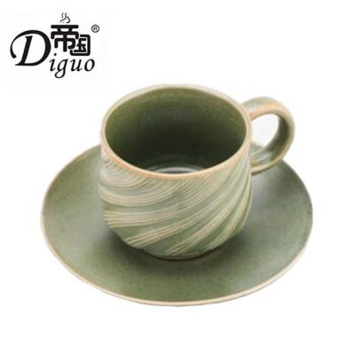 China Sustainable Diguo 150ml CeramicCoffee Tea Cup With Saucer for sale