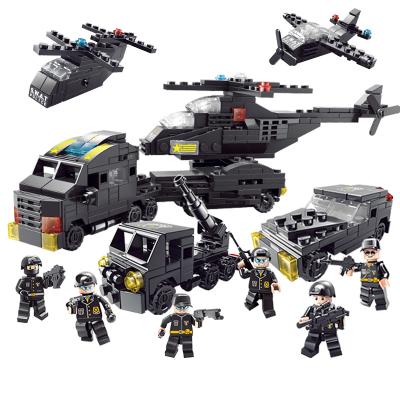 China Hot Selling Gifts Juncheng Intelligence Development Intelligence Police BANG Helicopter Model Building Block Toy Set DIY Car Toy Brick for sale