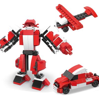 China YUANYUANLE Toy Boy Girl Creative Intelligence Development Factory Building Block 3 In 1 Aircraft Robot Car Educational Toys for sale