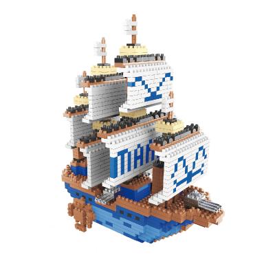 China Construction Toy Toy Factory Customization Nano Building Blocks Diamond Block Boat Mini Building Warship Military Blocks Toys for sale