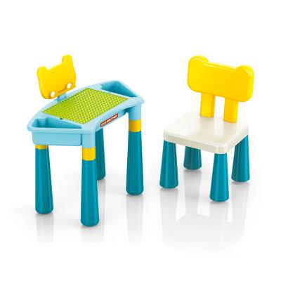 China Kindergarten Multiple Toy Multifunction Plastic Study Playing Kindergarten Children Activities Building Block Table Multiple Set for sale