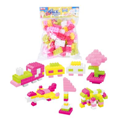 China Eco-friendly Material Kids Bulk Eco-friendly Material Brick Bagged Large Pellet Building Block Diy Block Girls Educational Stacking Toy for sale