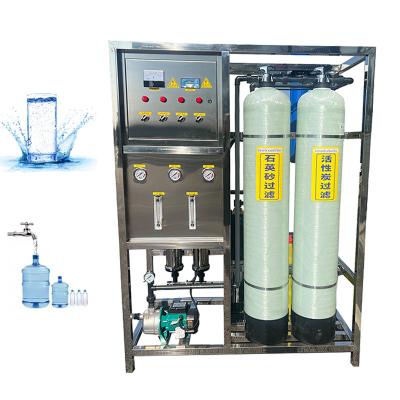 China Commercial 98% Desalination Rate Drinking Water Purification Stainless Steel 500L Reverse Osmosis Water Filter System for sale