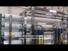 30 ton single-stage reverse osmosis water treatment equipment