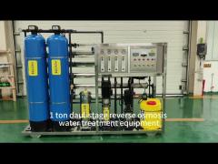 1 ton daul-stage reverse osmosis water treatment equipment