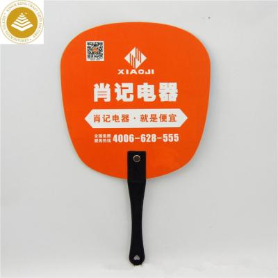 China China Good Price Give Away Custom Logo Branded PVC Plastic Hand Fan For Advertising Promotional Gift for sale