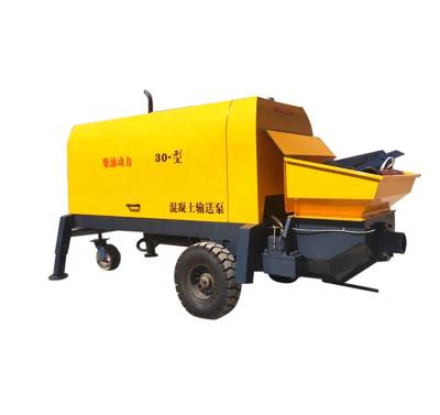 China Construction Engineering 20m3/h Diesel Portable Concrete Pump Machine Trailer Pumpcrete , Concrete Pumping Machine for sale