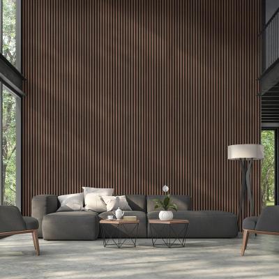 China Modern Deco Wooden Slat Panel Natural Oak Acoustic Veneer Acoustic Panel for sale