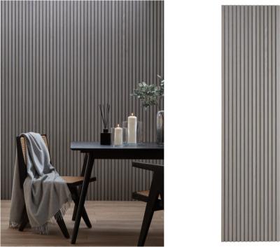 China Modern Akupanel acoustic panel grey oak wood slat wall panel soundproof slat for sale