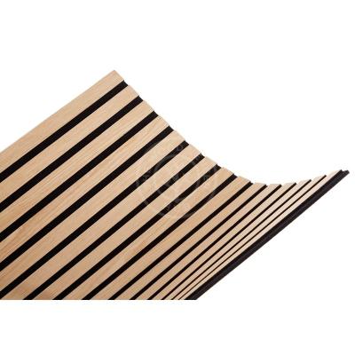 China Modern Nature oak flexible panel sound isolation akupanel acoustic panel slat for sale