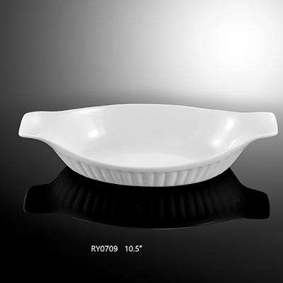 China Amazon Hot Selling Viable Strip Line Elegant Dessert Plate Dinnner Plate Boat Thick Dish Plate for sale