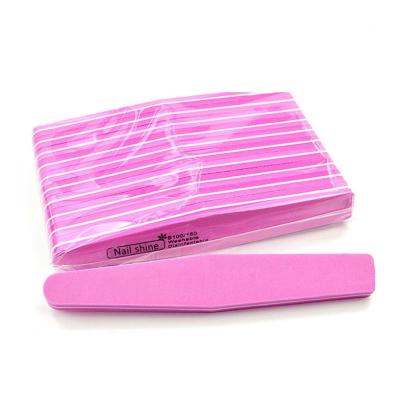 China EMERY Professional Files 100/180 Diamond Sponge Double Side Pink Sandpaper Washable Manicure Nail File for sale