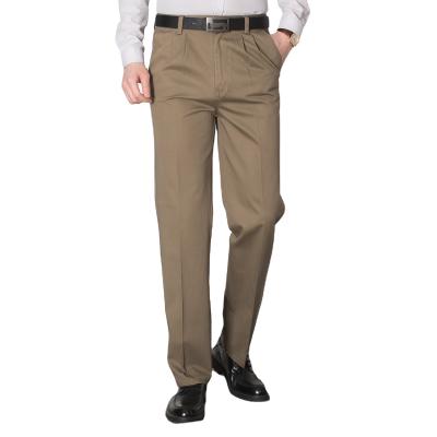 China New Fashionable Custom Made Men's Pants Anti-wrinkle Spring And Autumn Trousers Of Pure Cotton Business Casual Twill Pants Trousers for sale