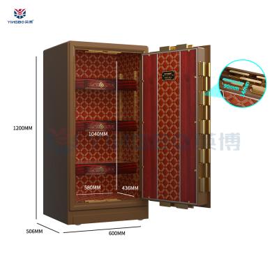 China Luxury Safes Interior Biometric Fingerprint Safe Box With Key 1200*600*506mm (Optional Size) for sale