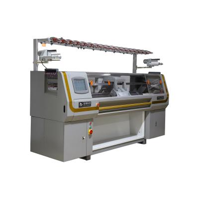 China Stg 16g Digital Automatic Three Flat Kniterate System Designing Embroidery Speedy Sweaters Knitting Machine for sale