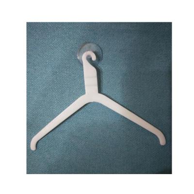 China Mini Plastic White Car T-shirt 13.5cm Mini T-shirt Hanger With Suction Cup for sale