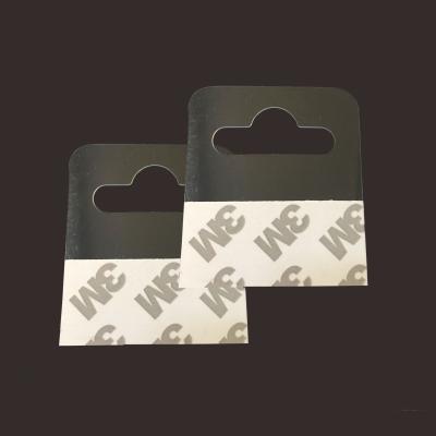 China Euro Sustainable Clear Sticky Hook Slot Hang Hanging Retail Tabs 46mm x 43mm With Strong Adhesive for sale