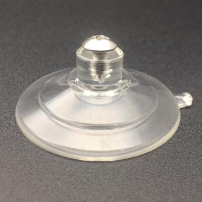 China Home Ministry Accessories 45mm Vacuum Metal Screw Hanging Plastic Sucker Pads Clear PVC Nut Thumb Suction Cups For Curtain Mirror Bathroom for sale