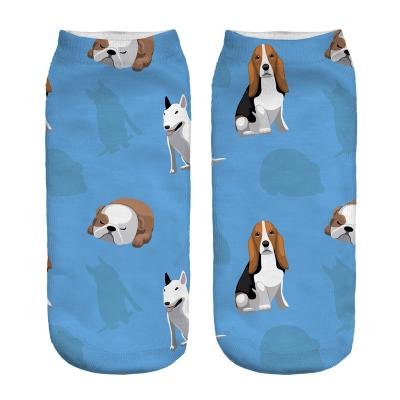 China QUICK DRY High Quality Digital Cartoon 3d Printing Dog And Cat Animal Print Socks For Women for sale