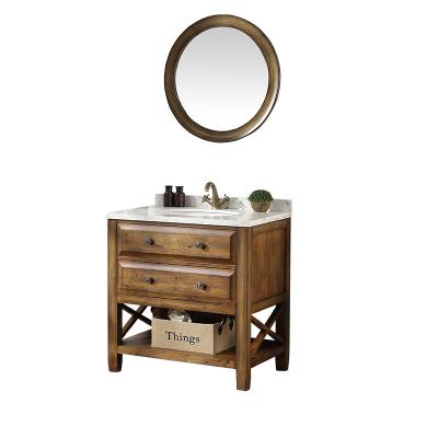 China Modern Classic Design Bathroom Vanity Small Size Wooden Cabinet With Countertop for sale