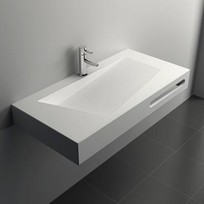 China Contemporary Public Bathroom Sinks Black Color Commercial Bathroom Double Sinks With Countertop for sale