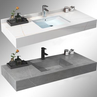 China Contemporary Best Selling Modern Stone Laminate Marble Vanity Top Quartz Bathroom Vanity Tops Bright Stone Worktop for sale