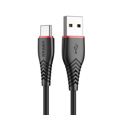 China Hot type type-c fast type c usb c cable low price tipo c low price mobile phone Vipfan PVC product usb cable for sale