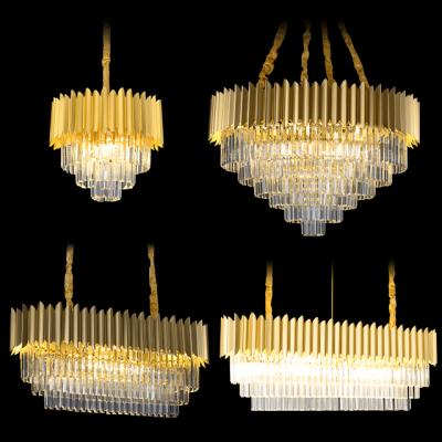 China Crystal Pendant Lights 64W Modern Creative Luxury Villa View Gold Chandelier Lighting for sale