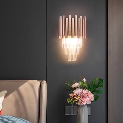 China Modern Luxury Modern Fixed Lamp Wall Lamp Family Indoor Indoor Bedroom Lighting 32W Crystal Wall Lamp for sale