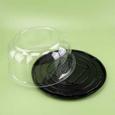 China Disposable Custom Cupcake Muffin Case Domes Clear Plastic Round Cake Box Clear Cake Packaging Box Wholesale for sale