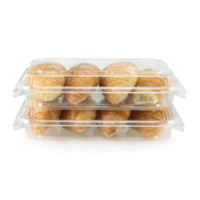 China Disposable Disposable container take away food Custom Clear plastic food containers Packaging  for bakery cookie bread box for sale