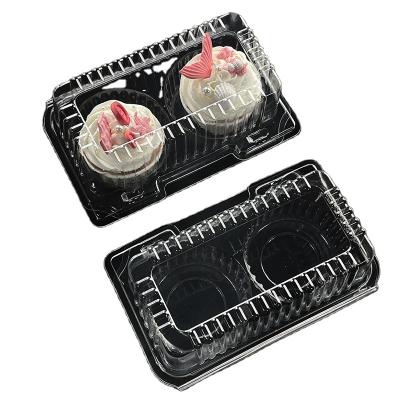 China Disposable Disposable PET Cupcake container High Transparent Plastic Bakery Cupcake Container Wholesale for sale