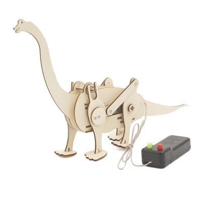 China DIY TOY STEM Toys Children Educational Science Experiment Technology DIY Toys Mechanical Dinosaur Model Kit Puzzle Toys For Kids for sale