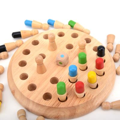 China Creative Wooden Children's Intelligence Memory Chess Educational Toys Sets Kids Memory Practicing Game T4072 for sale