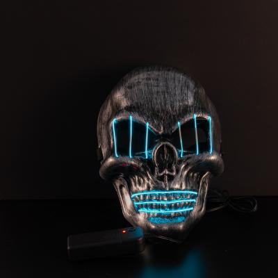 China PP Halloween Decoration Light Up Glow In The Dark Flashing Light Face Masks For Festival Party Christmas for sale