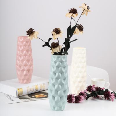 China Restaurant Home Bar Party Bar Party Hotel Plastic Flower Vases Nordic Style Unbreakable Design For Wedding Centerpieces Hotel Office Home Decoration E0029 for sale