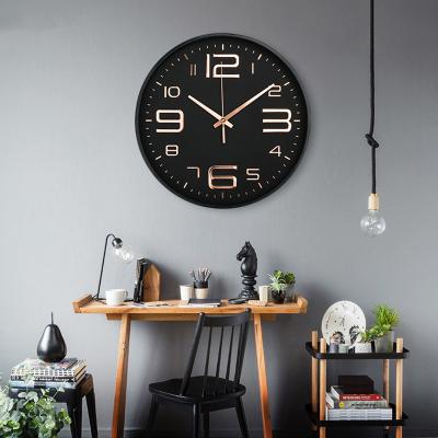 China Accurate Recyclable Plastic Wall Clocks 12inches Needle Wall Clock Home Decorative For Home Decor Living Room for sale