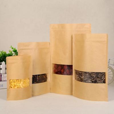 China Prinedt Disposable Smell Proof Custom Stand Up Dog Food Wrapping Paper Ziplock Stand Up Kraft Paper Bag for sale