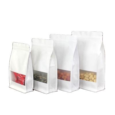 China Wholesale High Quality Disposable 500g Hemp Seeds Packaging Kraft Paper Stand Up Ziplock Bag With Window for sale