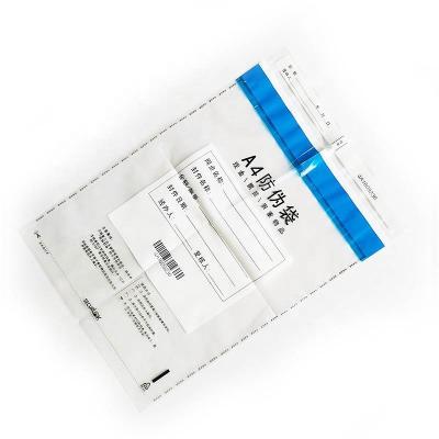 China Sealed Self Adhesive Transparent Tamper Proof Plastic Bag Bank Security Seal Bag For Cash for sale