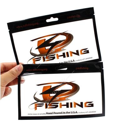 China Recyclable Lure Water Proof Resealable Zipper Lock Soft Plastic Fishing Bag for sale